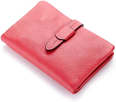Mariego Women's Genuine Cowhide Leather RFID Blocking Bifold Wallet (Rose)
