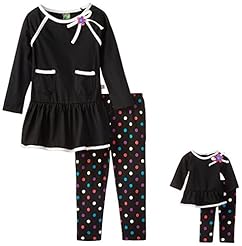 Girls Piping Chevron Print Cotton/Knit  Dress