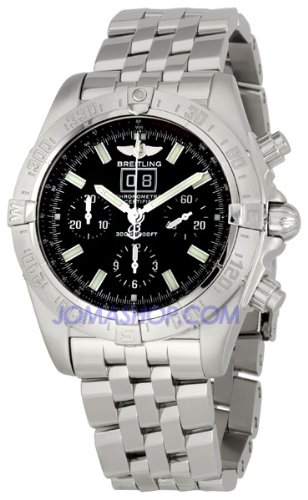 Breitling Blackbird Mens Chronograph Watch with Black Dial A4435912-B811SS