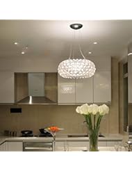 Lighting: Nilight Caboche Acrylic Ball Pendant Lamp Light Chandelier (Small Size Diameter 35cm) - Nilight