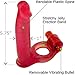 Nasstoys Double Penetrator Cock Ring with Bendable Dildo, Red