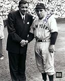 Yogi Berra New York Yankees - with Babe - Autographed 8x10 Photograph