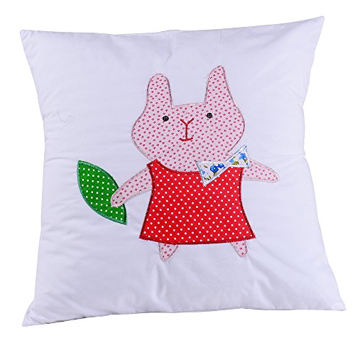 LoveTree Embroidered Cotton Canvas Decorative Throw Pillow Cover Cushion Case Pillow Case 18