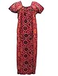 Dark Red Boho Kaftans Maxi Batik Circular Print Cotton Caftan L/M Dark Red Boho Kaftans Maxi Batik Circular Print Cotton Caftan L/M