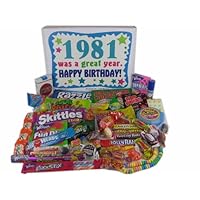 80's Retro Candy Decade Birthday Gift Box - Nostalgic Candy: 1981