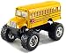 12 Buses Set: 5 Yellow School Bus Monster Wheel