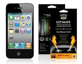 Buff Armor Shock Absorption Scratch Resistant Front Only Reusable Invisible Screen Guard Protector Shield Film for Apple iPhone 4/4s LCD Touch Screen - Free Shipping!