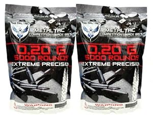 MetalTac 0.2g BB 10,000 Round Bag Airsoft 6mm BB Perfect Grade