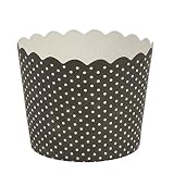 Simcha Collection Black Polka Dots Cupcake Wrappers Large, Case Of 384 (729940012583)