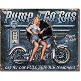 Pump n Go Gas Distressed Retro Vintage Tin Sign