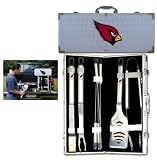 Bergamot Arizona Cardinals 8 Piece Barbeque Tool Set w/Case
