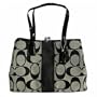 Women's Signature Black White/Black Jacquard Satchel: Black White/Black Satchel