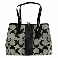 Women's Signature Black White/Black Jacquard Satchel: Black White/Black Satchel