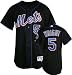 David Wright Black Majestic MLB Alternate Authentic New York Mets Jersey - 40 (Medium)