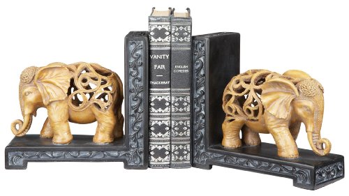 CBK Ltd 2-Piece Decorative Elephant Design Bookends