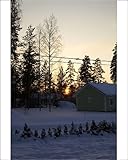 IMAGE OF Photographic Prints of Modern wooden houses in winter, Loviisa, Finland, Scandinavia, Europe from Robert Harding