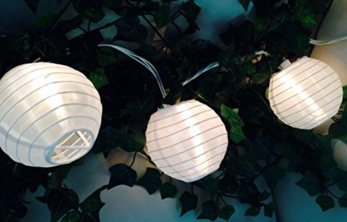 Spring Rose(TM) White Paper Lantern Party String Lights. These Are Perfect For Wedding Decorations. Great For Small Get-Togethers or Large Events. Be Sure You Add These to Your List of Party Supplies!!!