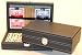 Toys : 2 TRACK / DOUBLE 6 Charcoal grey leatherette case w/white stitching, includes cards