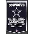 Dallas Cowboys 24"x36" Wool Dynasty Banner