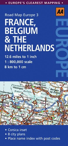 France and Benelux (Aa Road Map Europe 3)