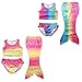 Kids Girls Summer Swimwear Sets Shorts Strap Beach Mermaid Tail Bikini