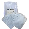 Waschhandschuhe Einmal- Einweg- Vliesmaterial soft Waschlappen blau/weiss Original Tiga-Med Qualit�t 100 St�ck