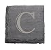Kitchen & Housewares : JK Adams Set of Four 4-Inch Square Monogrammed Slate Coasters, C