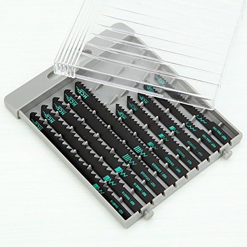 Coolshare 10pcs Reciprocating Jigsaw Saw SawZall Blades Set for Wood Cutting