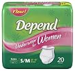 Depend Extra Absorbent Female Underwear, Small-medium,  20-count Packages  (Pack of 4)