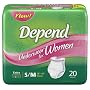 Depend Extra Absorbent Female Underwear, Small-medium,  20-count Packages  (Pack of 4)