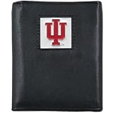 Indiana Hoosiers Black Tri-fold Leather Executive Wallet