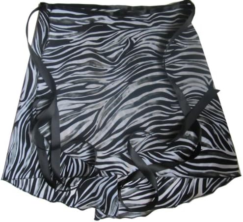 Black and White Zebra Print Wrap Ballet Skirt (XL/2XL)