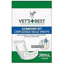 Vet's Best Comfort Fit Disposable Male Wrap, 12 count
