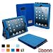 Snugg iPad Mini Leather Case Cover and Flip Stand with Elastic Hand Strap and Premium Nubuck Fibre Interior (Electric Blue) – Automatically Wakes and Puts the iPad Mini to Sleep