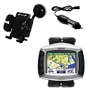 Garmin Zumo 550 Flexible Auto Windshield Holder with Car Charger - Uses Gomadic TipExchange