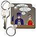 Search : Rich Diesslins Funny General Cartoons - Super Hero Parody with Batman and Robin at the bar - Key Chains