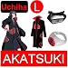 super9 Naruto cosplay costume Set for Uchiha - Akatsuki Cloak + Akatsuki Itachi Uchiha ring + Uchiha