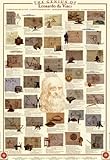 Genius of Leonardo Da Vinci Beautiful MUSEUM WRAP CANVAS Print with Added BRUSHSTROKES Unknown 27x39