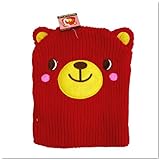 【Animal Knit】キッズアニマルニットキャップ(帽子)【クマ】☆子供用ウォーマーグッズ通販☆