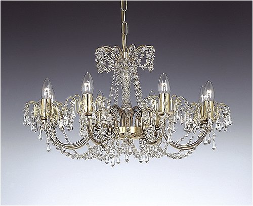EN691 8 - 8 Light Polished Brass Chandelier