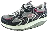 Skechers Women's Shape Ups - Action Packed Fashion Sneaker,Navy/Silver,8.5 M US