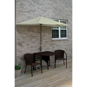 TERRACE MATES 42 GENEVIEVE All Weather Wicker in Java Color 7.5 Ft. Antique Beige... by 