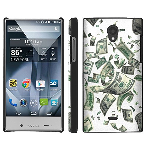 Sharp AQUOS Crystal 306SH Flying Money Snap On Protect Artistry Design Case by Mobiflare