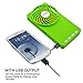 Topwell Hand-held fan Ultra-thin Electric-Powered Cooler 3 Speeds Portable Mini USB Summer Fan Rechargeable Pocket Fan Personal fan with 18650 Rechargeable Battery (Green)