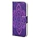Uncle.Y Galaxy S3 Case,S3 Case, Leather Wallet Case Stand Flip Case Fashion Design Pattern Protective Case for Samsung Galaxy S3 I9300 (Purple Flower)