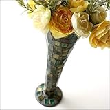 花瓶 花器 フラワーベース ガラスベース おしゃれ モザイクガラスの花瓶B [sik6615]