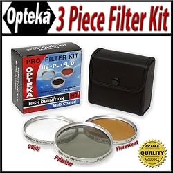 Opteka 34mm Hi-Def Professional Filter Kit UV, PL, FLD Silver