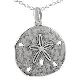 Sterling Silver Large Plain Sand Dollar Pendant