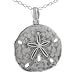 Sterling Silver Large Plain Sand Dollar Pendant