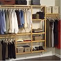 John Louis Home JLH-522 Standard 12-Inch depth Closet Shelving System, Honey Maple